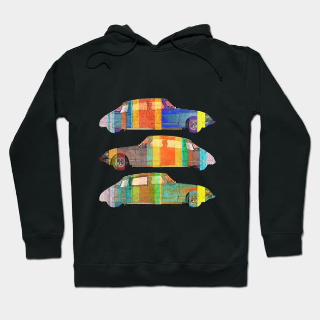 3 Citroen DS pop color Hoodie by AaaahEeeekStudio